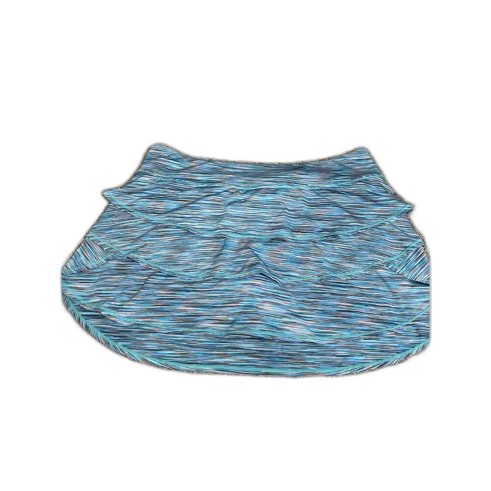 Ideology blue space-dyed performance tiered athletic skort XXL